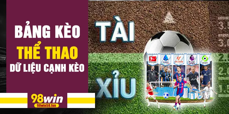 Bảng kèo thể thao, dữ liệu cạnh kèo