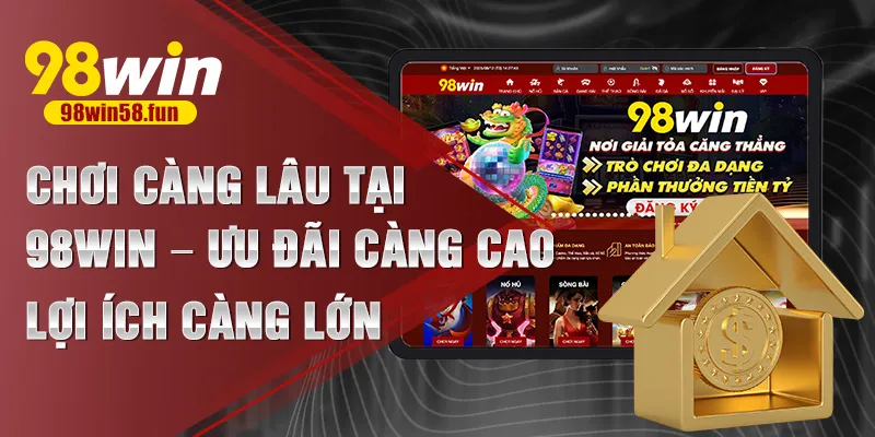 Chơi càng lâu tại 98win – Ưu đãi càng cao, lợi ích càng lớn